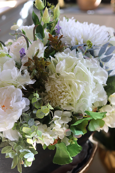 bardzo duża kompozycja kwiatowa, Pellina, wym. 53x88cm