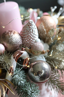 atrakcyjny świąteczny flowerbox, Pudrovy Glamour, wys.25cm 