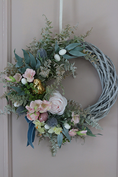 atrakcyjny wianek wielkanocny, Green Canoe Pastels, śr.35cm 