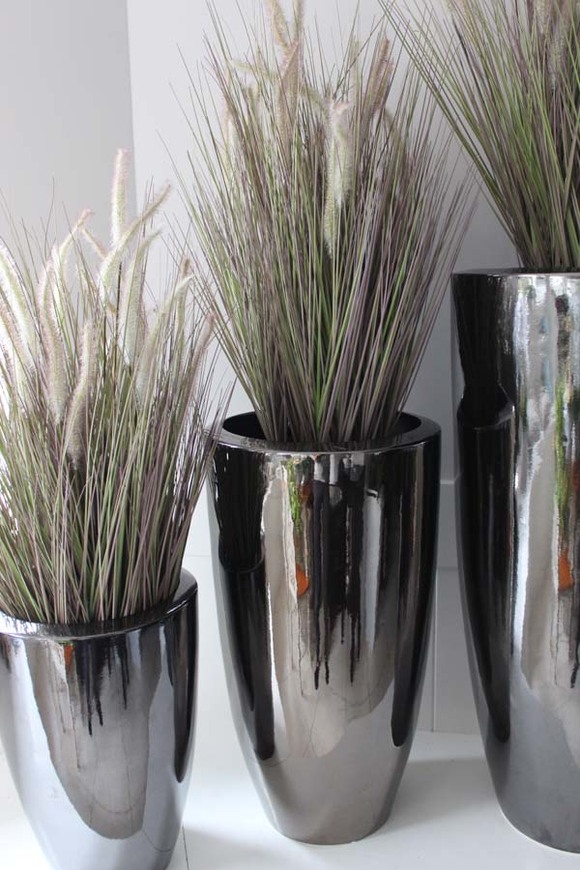 Trawa Memori w grafitowej donicy B, wys.120cm