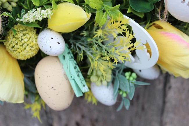 Czas Wielkanocy, wianek na drzwi, śr.32cm 