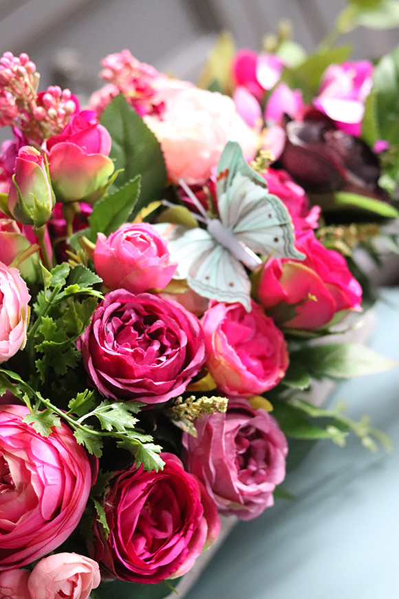 bogata kompozycja w ceramicznym naczyniu, Clemence 2, wys.25cm 