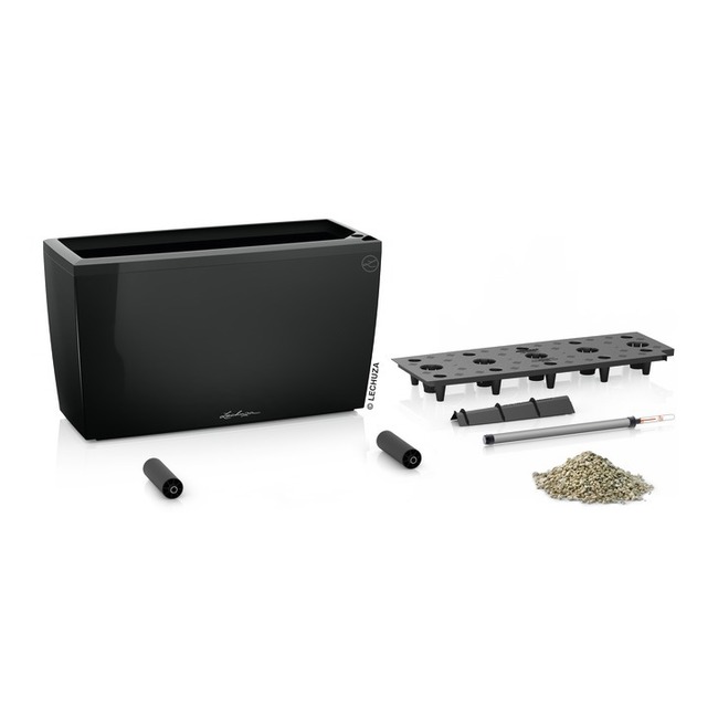 donica na kółkach z nawadnianiem, Cararo, czerwona, wym.43x75x30cm