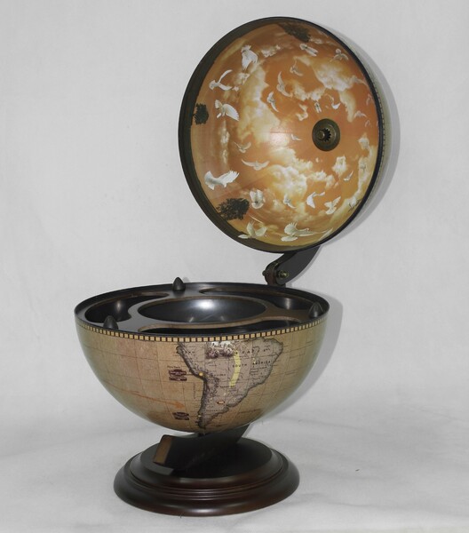 globobarek Voyager 2, barek w globusie, wym. 49x33x38cm