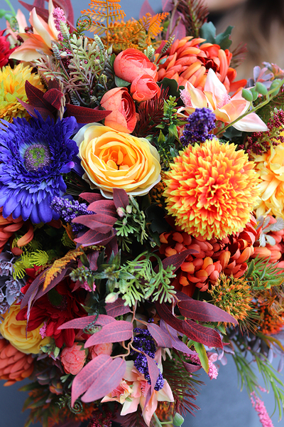 Jesienne Marzenie, kompozycja kwiatowa / bukiet / Flowerbox wys.44cm