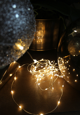 lampki do dekoracji 40 LED (na baterię), światło ciepłe