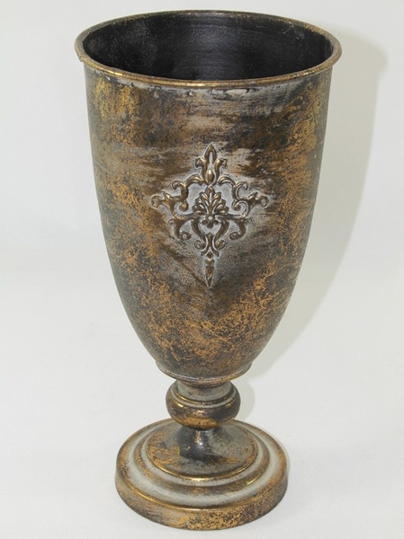 metalowa osłonka / puchar / naczynie, Estera, wym.33x17x17cm