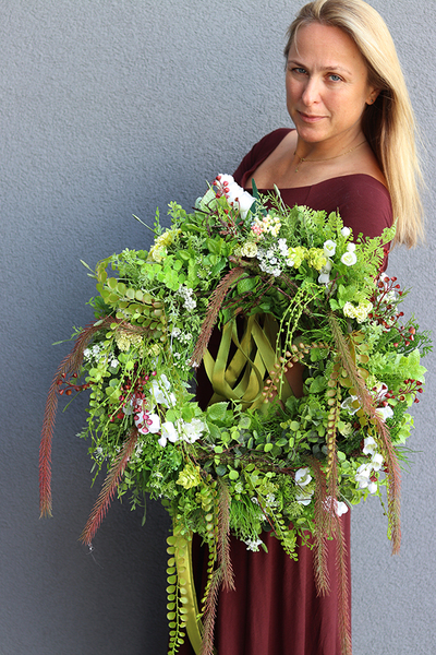 duży sufitowy wianek, Green Nature, śr.60cm