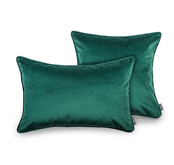 poduszka dekoracyjna welurowa, Velvetia, głęboka zieleń, wym.40x60cm
