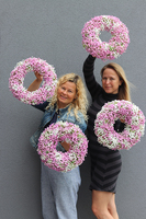 Balletina Premium, delikatny kwiatowy wianek na drzwi, śr.36cm 