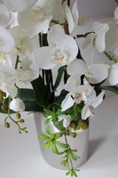 Silverio storczyk w srebrnym wazonie, wys.80cm