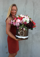 flowerbox Jesień, przepiękna kompozycja kwiatowa, wys.44cm