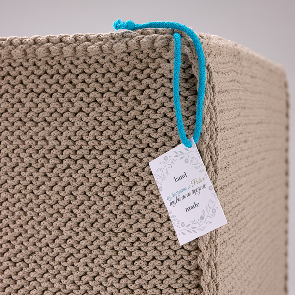 pufa Beauty Cube dark beige 50x50x50cm