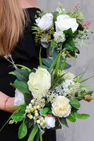 dwie mini kompozycje kwiatowe / bukiety Piękno Lata, każda wys.17cm, śr.20cm