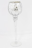 elegancki świecznik glamour, Forester Silver, wys.40cm