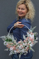 Lunatto Subtelle, wyjątkowy wianek na drzwi na obręczy, śr.52cm