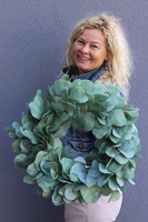 Eukaliptus II, stylowy zielony wianek na drzwi, śr.40cm