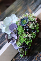 dekoracja / niewielka wiązanka, Serce II, wym. 30x30x17cm