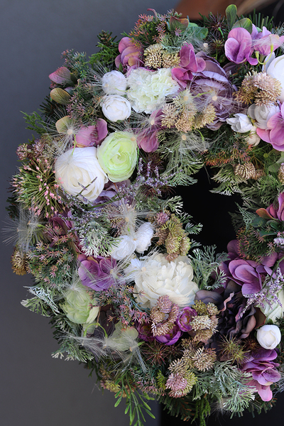 Bellanova, gęsty wianek z puszkami dmuchawca, śr.40cm