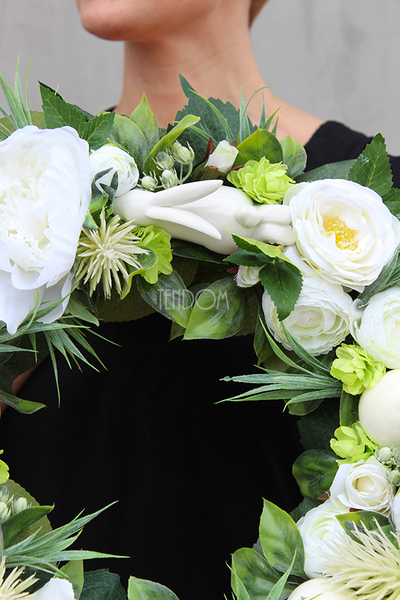 dekoracyjny wianek wiosenny Wielkanoc, śr.43cm  