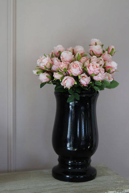 Black Vase, ciężki wazon nagrobny, wys.28cm 