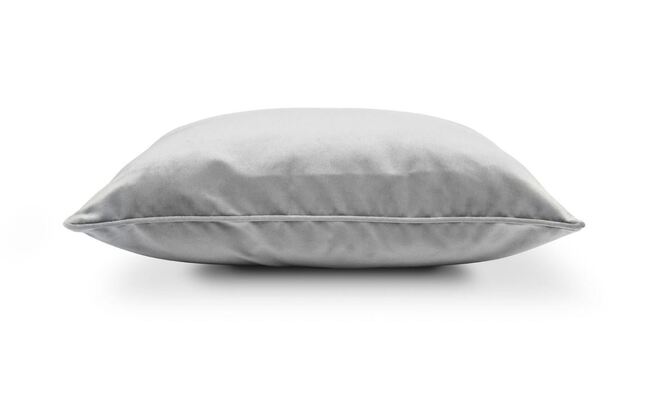 poduszka dekoracyjna welurowa, Velvetia, srebrna szarość, wym.50x50cm