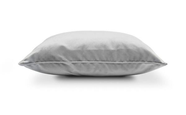 poduszka dekoracyjna welurowa, Velvetia, srebrna szarość, wym.50x50cm