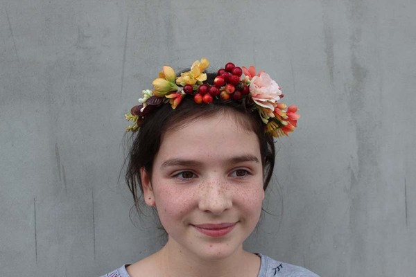 zjawiskowy wianek na głowę, Jesienna Aura, rozmiar uniwersalny 