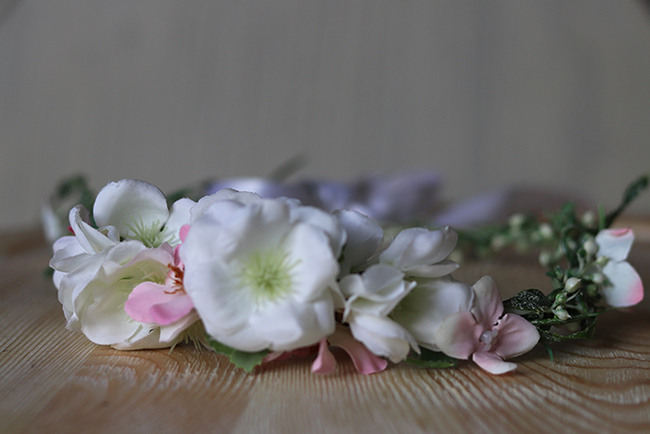 delikatny kwiatowy wianek na głowę, Florence, rozmiar uniwersalny