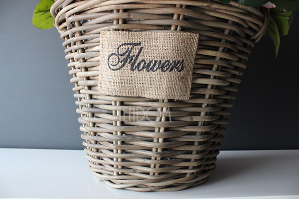 bardzo bogaty kosz z różowymi peoniami Provance wys.48cm 