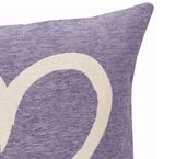 poszewka Z Sercem, liliowa, wym.45x45cm