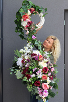 Hellona, bogata dekoracja / wiązanka nagrobna, dł.110cm