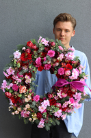 Neron XXL, ogromny wieniec / wiązanka nagrobna, śr.77cm