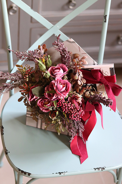 bardzo urocza koperta flowerbox z czekoladą, Relano, wym.30x35cm 