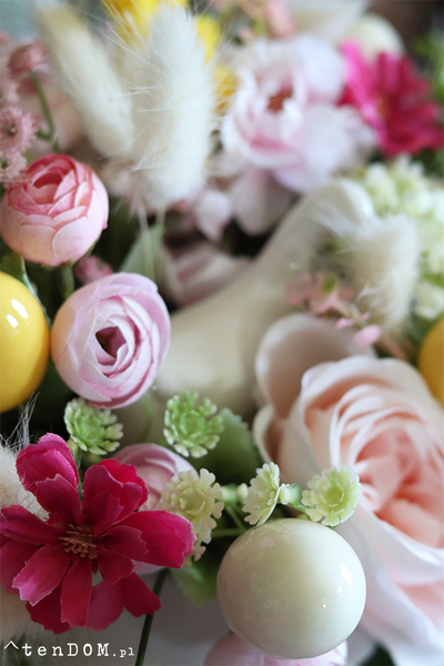 stroik wielkanocny w naczyniu, Retto - Radosny Czas, wym.18x20cm 