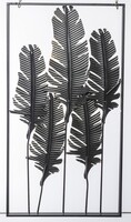 Feathers 2, złoty decor ścienny / pióra, wym.100x55cm