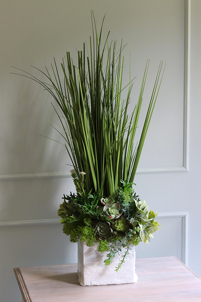 Manuello, trawa sztuczna & sukulenty w gąbce do Twojej donicy, wys.70cm