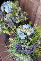 kompozycja Fiolet w sześciennej donicy, wys.60cm