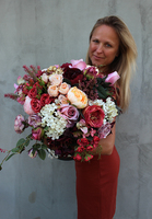 flowerbox Jesień, przepiękna kompozycja kwiatowa, wys.44cm