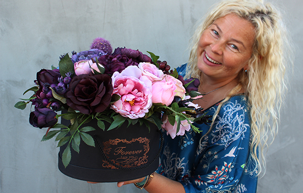 Lerra, bukiet / flowerbox / kompozycja, wys.30cm