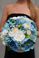 kompozycja kwiatowa / bukiet Flowerbox, Błękitne Niebo 1, wys.30cm