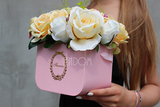 box Summer Time, kompozycja kwiatowa / bukiet / Flowerbox, wys.22cm