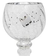 elegancki świecznik glamour, Forester Silver, wys.40cm