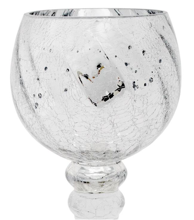 elegancki świecznik glamour, Forester Silver, wys.40cm