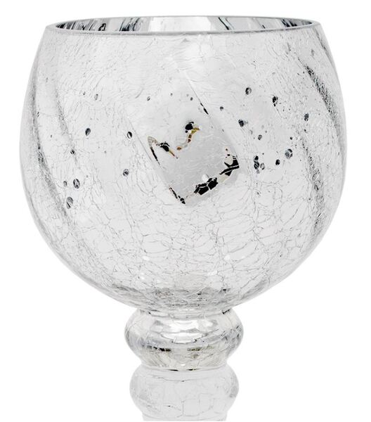 elegancki świecznik glamour, Forester Silver, wys.40cm