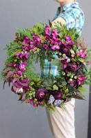 Dream Violett, piękny wianek na drzwi, śr.51cm