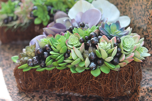 dekoracja / niewielka wiązanka, Serce II, wym. 30x30x17cm