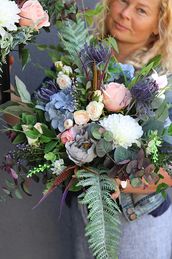 Tedano, elegancki bukiet / dekoracja nagrobna, dł.57cm