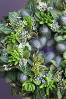 dekoracyjny zielony wianek, Ziołowy Leaves, śr.35cm