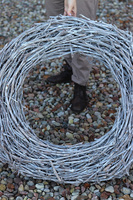 Grande Wreath, ogromny wianek  z szarych gałązek, śr.84cm